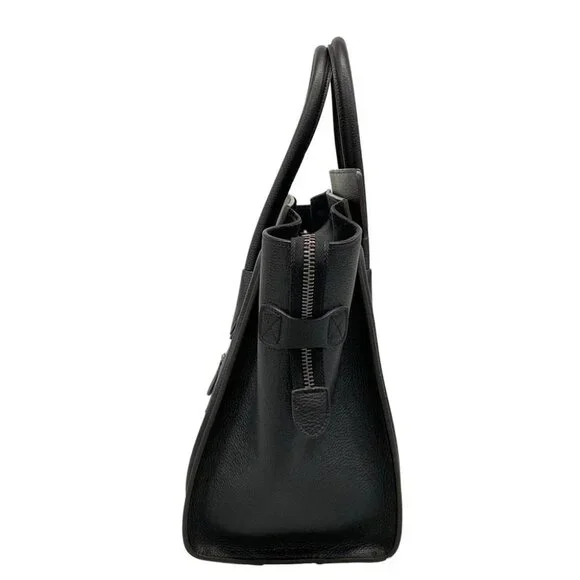 CELINE Luggage Mini Shopper Black Drummed Calf - Handbag - Picture 5 of 15